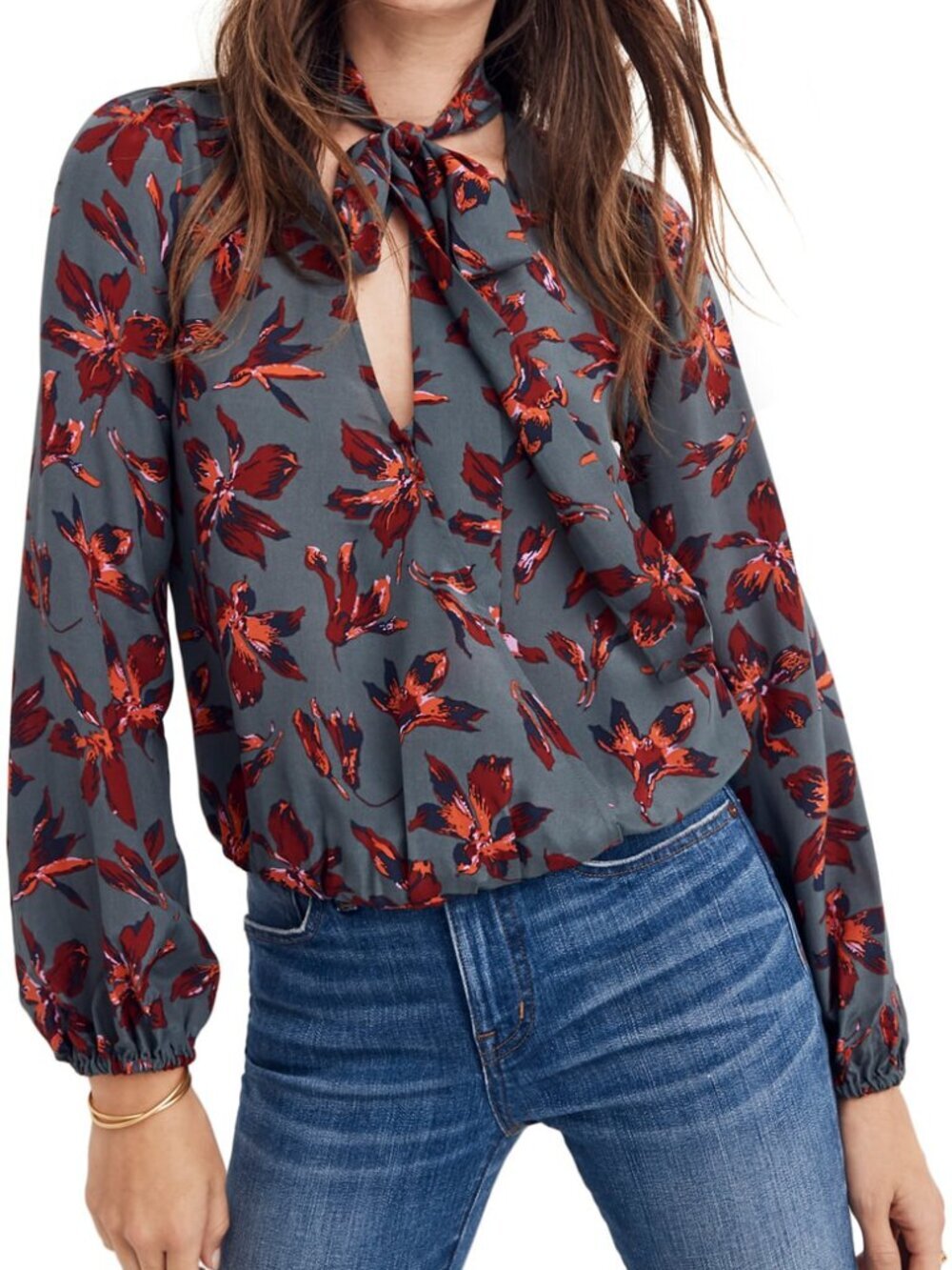 Madewell Silk Wrap Crop Top Women XXS Orchid Tie Neck Romantic Party Chic Resort